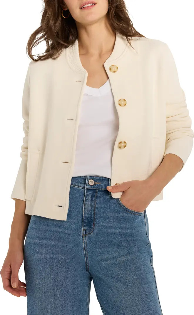Crop Knit Bomber Jacket | Nordstrom