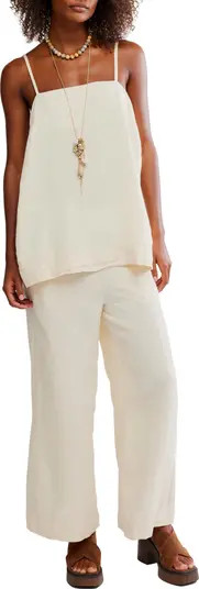 Free People Sightseer Longline Square Neck Top & Wide Leg Pants Set | Nordstrom | Nordstrom