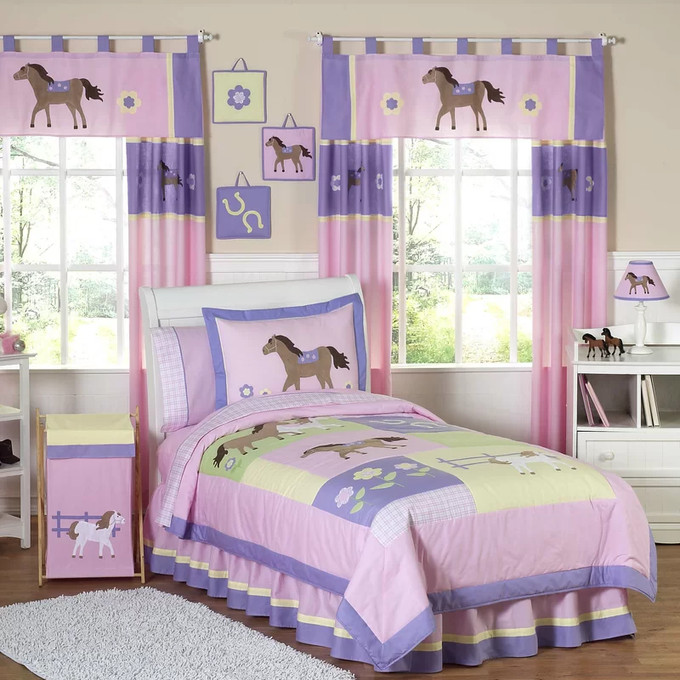 Girls Horse Bedding Cowgirl Theme Bedroom Pony Bedding Sets