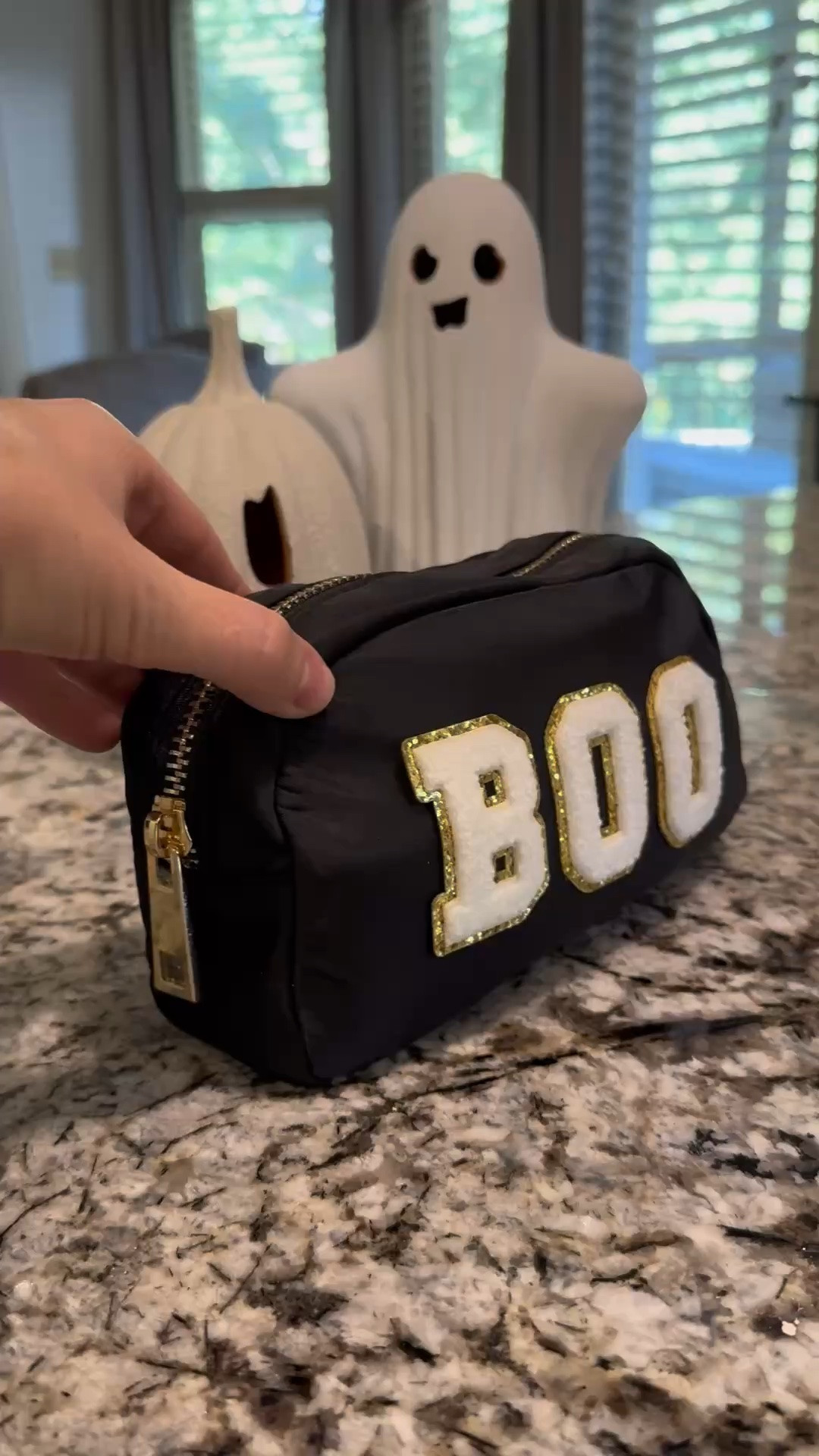 A Boo Basket, but make it beauty! 👻🖤
I grabbed this cute black pouch, added sticker patch letters to spell “BOO,” and filled it with fun beauty finds for the cutest Halloween gift idea! 
Such an easy idea for tweens, teens, girlfriends, daughters—or anyone who loves a little spooky-season self care.

#LTKSeasonal #LTKselfcare #LTKBeauty