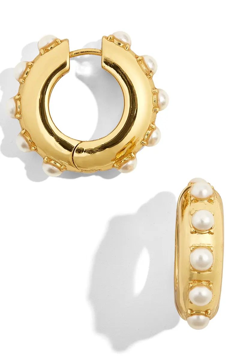 Claire Imitation Pearl Huggie EarringsBAUBLEBAR | Nordstrom