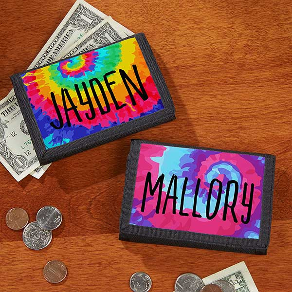 Tie-Dye Fun Personalized Kids' Wallet | Personalization Mall