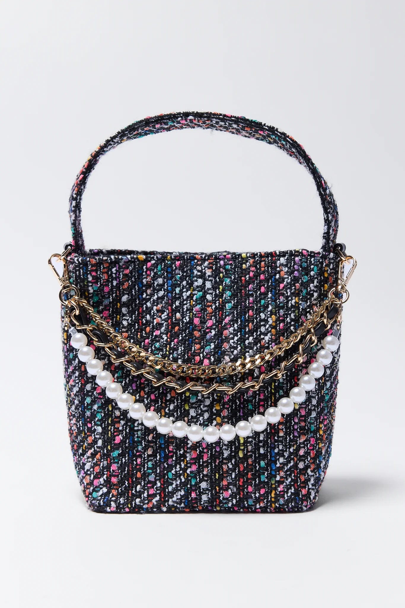 Chloe Black Multi Tweed Bag | Avara