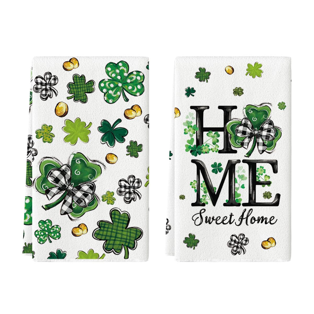 Artoid Mode Beige Clover Shamrock St.Patrick's Day Kitchen Dish Towels, 18x26 Inch Farmhouse Holi... | Amazon (US)