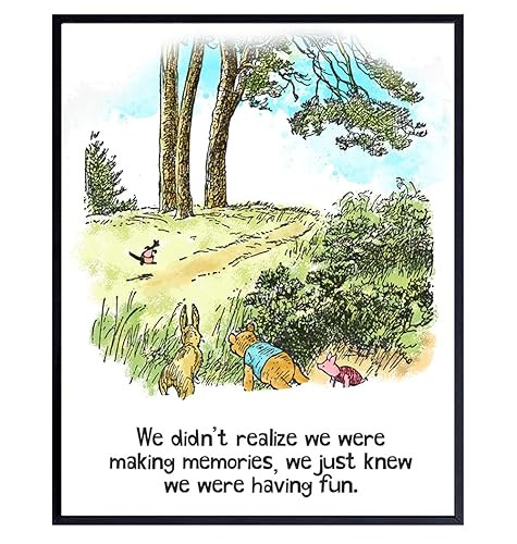 Winnie Baby Stuff - A.A. Milne Quotes Wall Decor - Pooh Gift for Women, Baby shower Gifts, Nurser... | Amazon (US)
