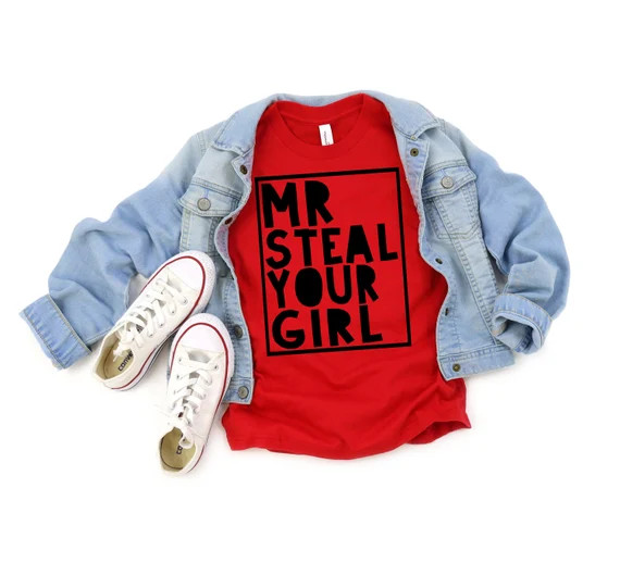 Mr Steal Your Girl Shirt, Kids Shirt, Kids Valentine's Shirt, Valentine Shirt, Cute Kids Shirt, B... | Etsy (US)