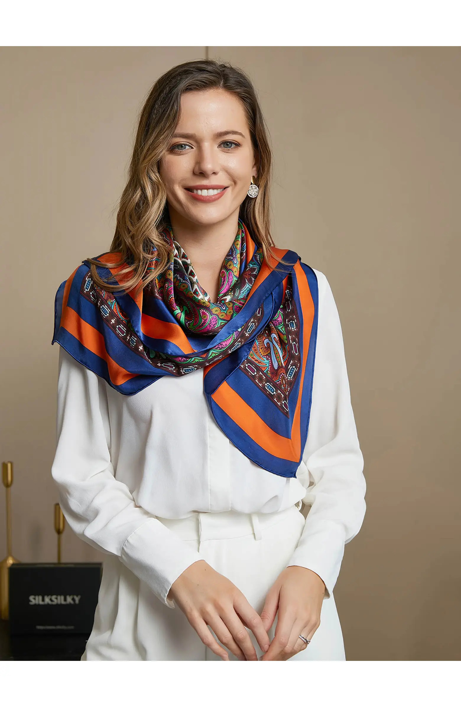 Pure Silk Bohemian Square Scarf | Nordstrom