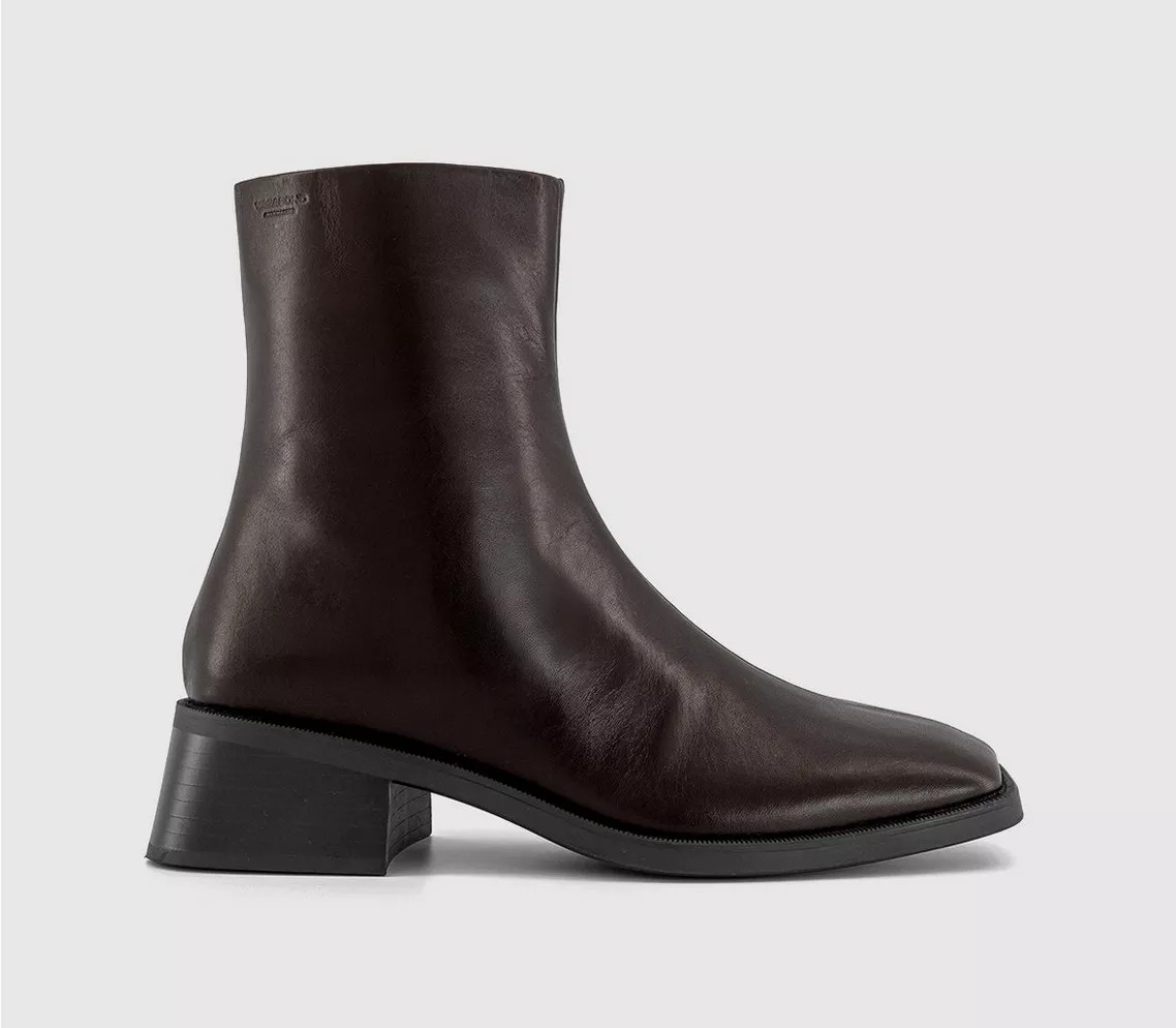Vagabond Shoemakers Blanca Ankle Boots Chocolate - Women's Ankle Boots | Office Shoes (UK)