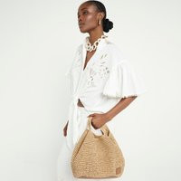 River Island Womens Beige Raffia Slouch Shopper Bag | River Island UK & IE