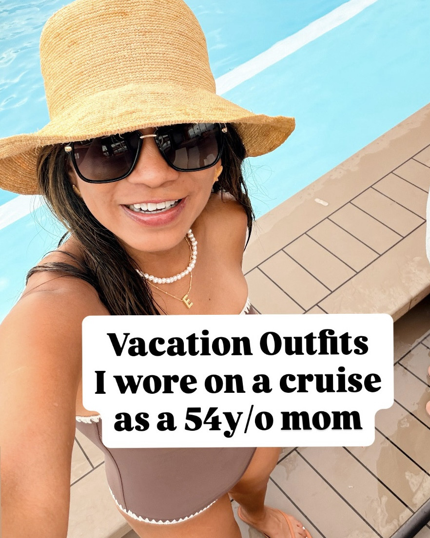 I’m 5’2” 118#ish for reference 
Vacation Outfits I wore  on our recent Caribbean Cruise.
Both one piece swimsuits   in size small tts.
All dresses, and 2 piece sets in small tts except the shorts lounge set I sized up
to medium for a looser fit.
All sandals tts.
3d White flower top in small tts.
Fringe skirt tts.
I wore pasties in all of the dinner outfits(linked my fave). 
Linking all Accesories. 
Cruise outfits, vacations outfits, resort wear, Caribbean cruise outfits, Amazon finds, fashion over 40, over 50 style, midlife fashion, petite fashion, affordable fashion, fashion over40, tummy control one piece swimsuits. 


#LTKPetite #LTKTravel #LTKOver40

#LTKOver40 #LTKPetite #LTKTravel