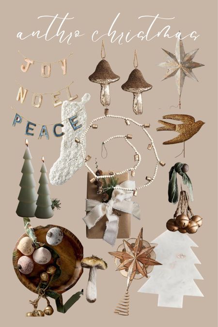 Anthropologie Christmas decor. Anthropologie holiday line. Garlands, tree ornaments, tree toppers, and more. 

#LTKHoliday #LTKSeasonal #LTKhome