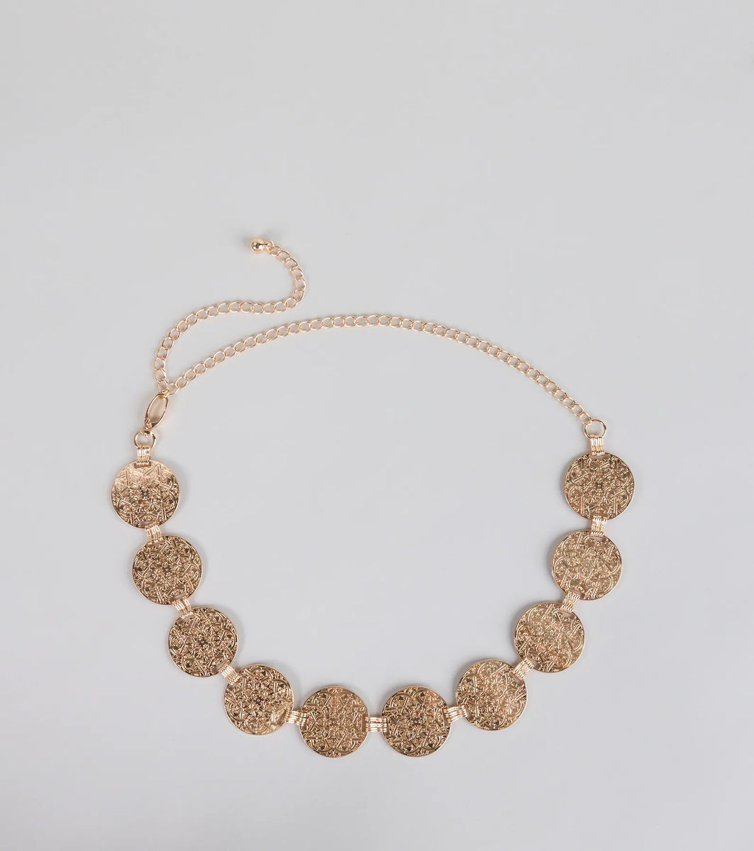 Moving Freely Medallion Chain Belt | Windsor Stores