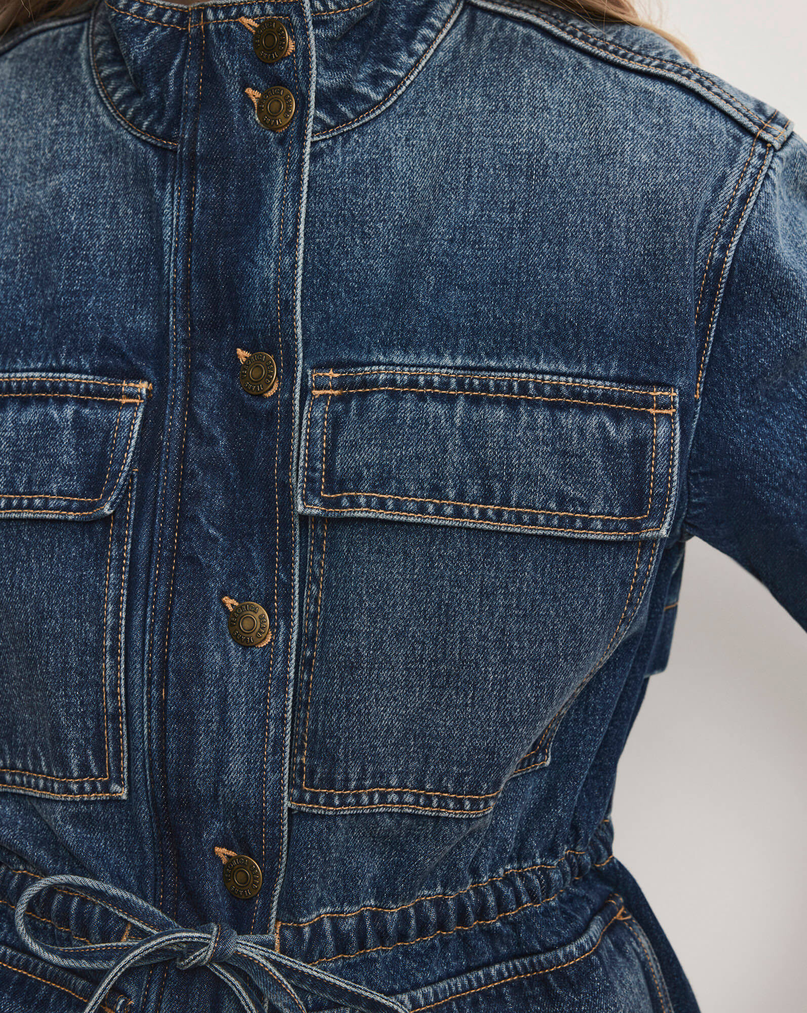 Truman Belted Denim Jacket in Blue City Lights | Veronica Beard | Veronica Beard
