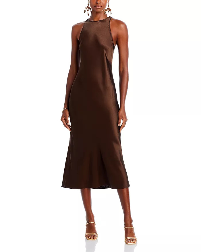 Solene Satin Midi Dress | Bloomingdale's (US)