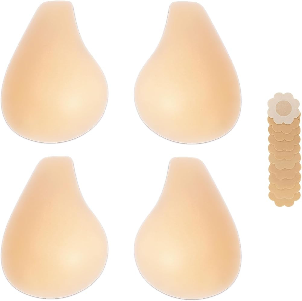 Nipple Covers Sticky Push up Bra Added Lift Seamless Ultra-Thin Pasties Women Adhesive Bras | Amazon (US)