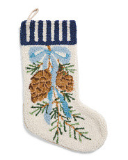 12x20 Preppy Pinecone Hooked Stocking | Marshalls