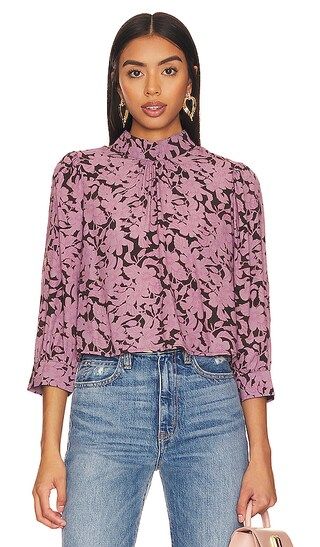 Ivy Floral Stephanie Top in Plum | Revolve Clothing (Global)