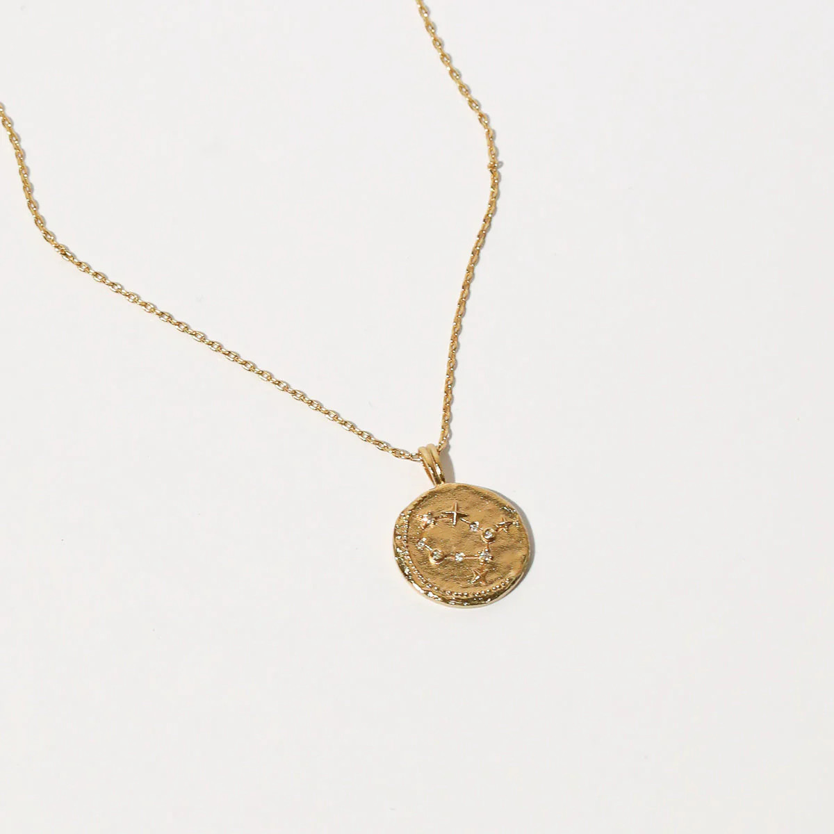Gemini Zodiac Gold Pendant Necklace | Astrid & Miyu Necklaces | Astrid and Miyu