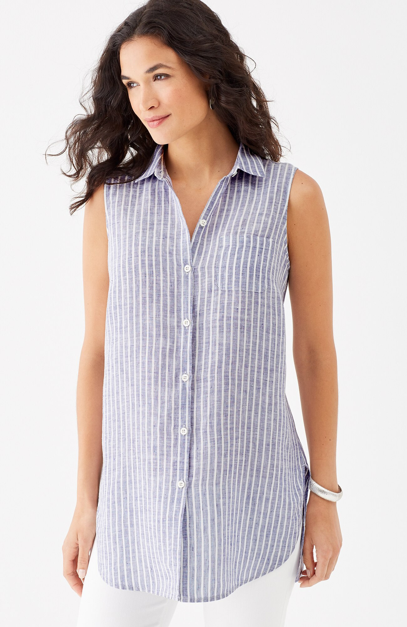 LINEN SLEEVELESS TUNIC | j.jill.com (US)