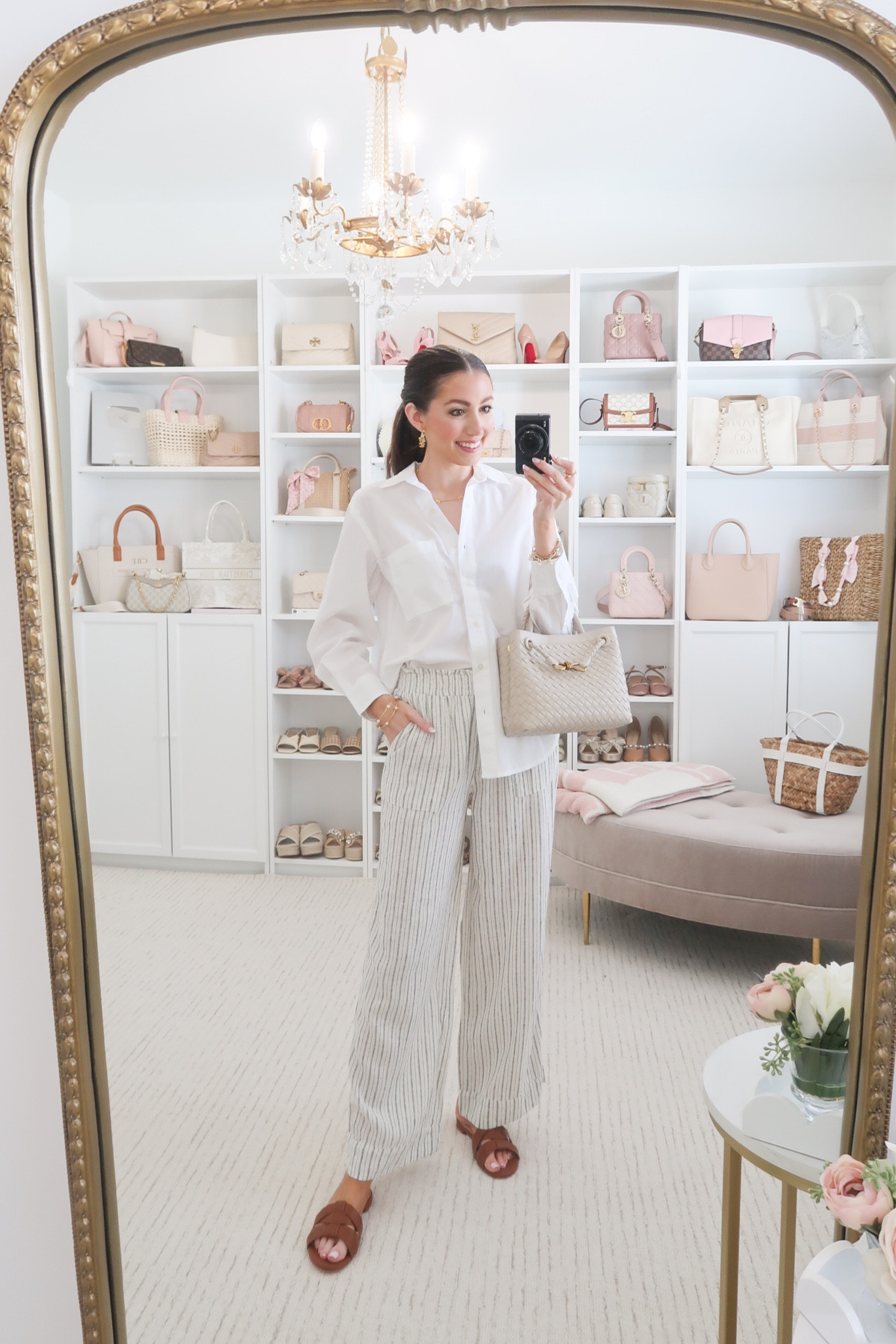 Spring wardrobe basics from Walmart!🤍 white button down shirt with wide leg pants 
Amazon handbag 

#LTKsalealert #LTKSeasonal #LTKfindsunder50