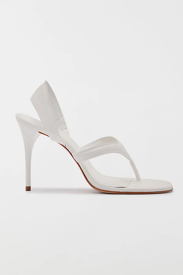Schutz Lume Heeled Thong Sandal in White, Women's at Urban Outfitters | Urban Outfitters (US and RoW)