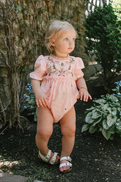 Baby Ingrid Embroidered Romper | Ivy City Co