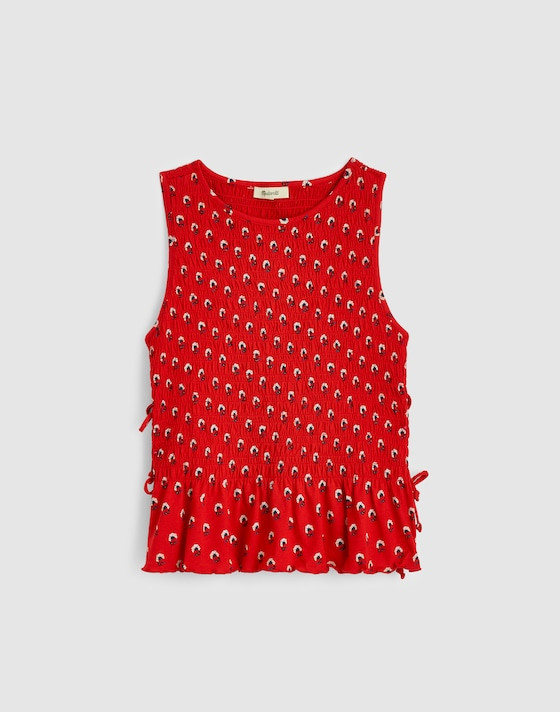 Side-Tie Smocked Tank | Madewell