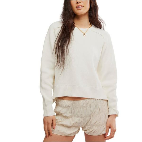 Women's Free People Pullover Sweater Spring Street Large Optic White | Scheels Sports