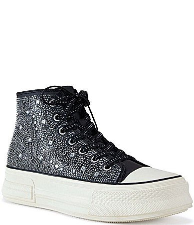 Azalea Wang Relish Rhinestone High Top Platform Sneakers - 10 | Dillard's