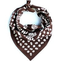 Brown Bandana, Bandanas For Women & Men, Hand Screen Printed, Floral Print Scarf, 100% Cotton, Made in Usa, Hiking Gift, Earth Tone | Etsy (US)