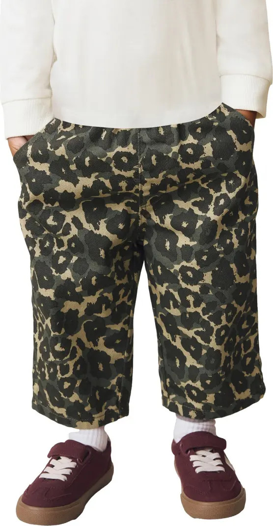 Kids' Leopard Print Wide Leg Jeans | Nordstrom