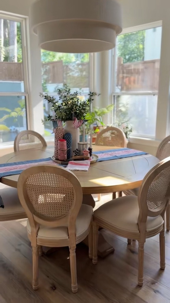 You don't need a formal dining room to comfortably seat six.
This breakfast
nook works harder than any room in our house.
#BreakfastNook #DiningNook #KitchenDecor #RoundTable #Homelnspiration

#LTKHome