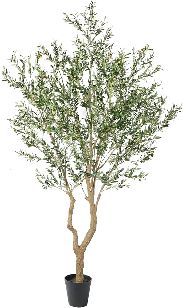 Tall Faux Olive Tree，10ft（120in） Realistic Potted Silk Artificial Olive Tree， Fake Olive ... | Amazon (US)