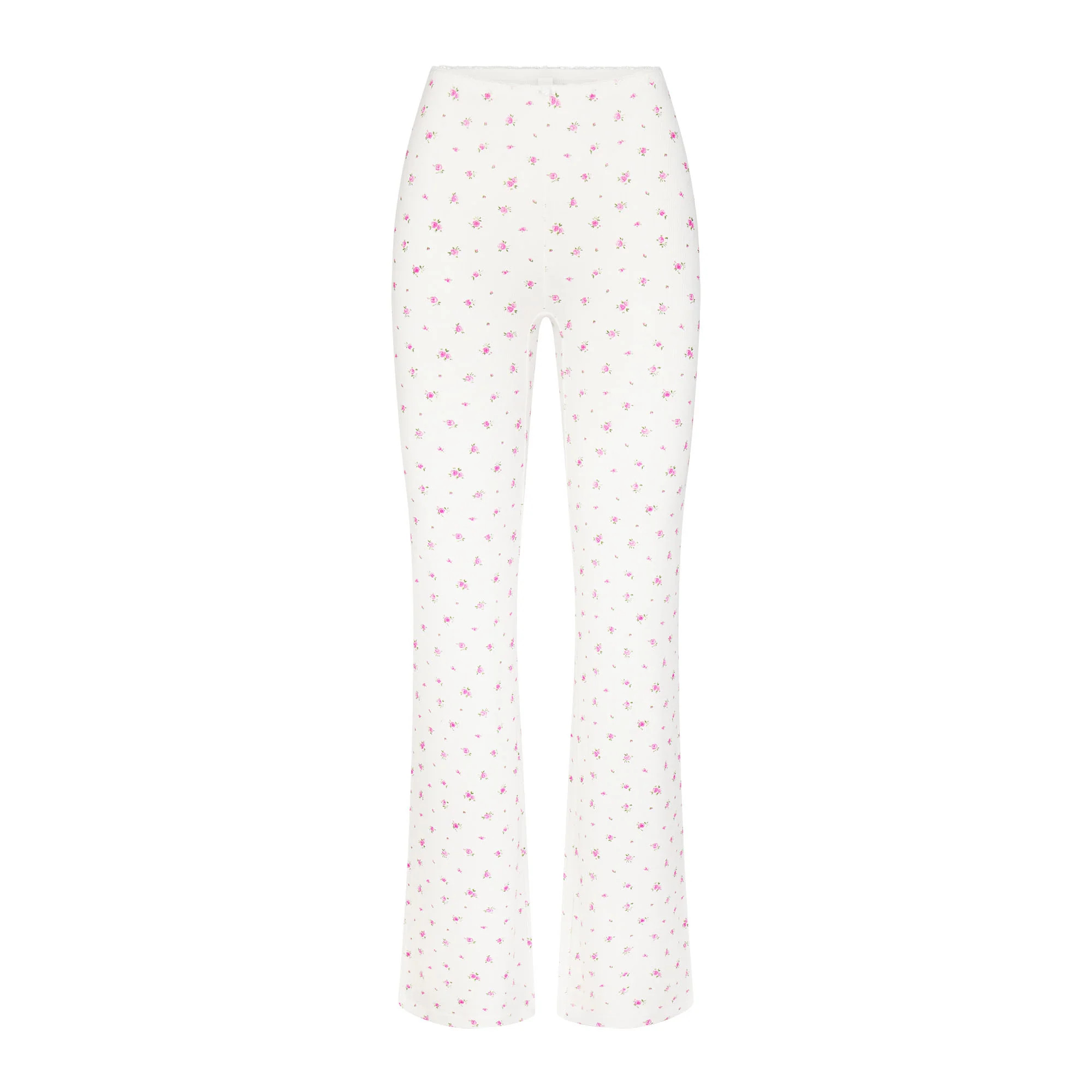 SOFT LOUNGE LACE PANT | NEON ORCHID ROSE PRINT | SKIMS (US)