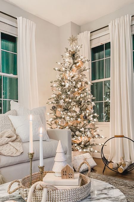 This flocked tree I used a couple of years ago is back in stock at Target! I have the pre-lit version linked but it also comes in different heights and with no lights if you prefer to add your own. ✨

#LTKSeasonal #LTKhome #LTKHoliday