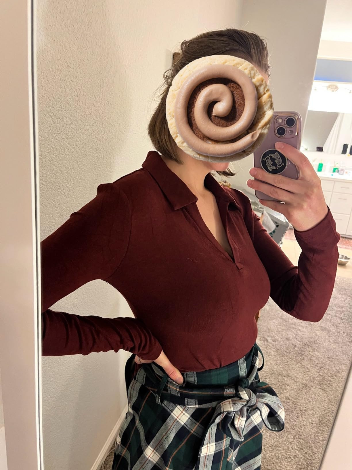 Meetrendi Womens Long Sleeve Shirts Slim Fitted Business Casual Work Tops Collared V Neck Polo Sh... | Amazon (US)