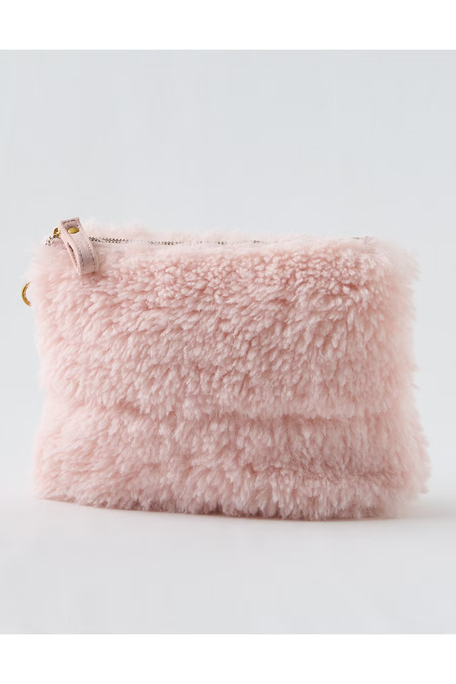 Aerie Fuzzy Fur Pouch Women's Pink Polish One Size | Aerie