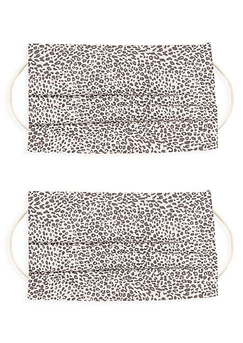 Rails Women's 2-Pack Leopard Print Face Mask Set - Sand Cheetah | Saks Fifth Avenue