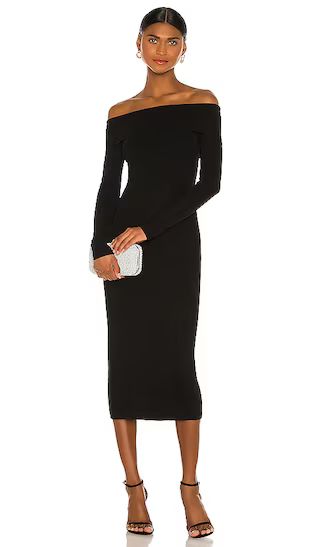 Off Shoulder Knit Dress in Black | Revolve Clothing (Global)