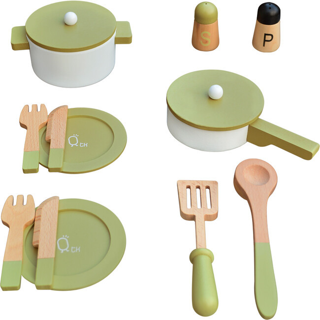Little Chef Frankfurt Wooden Cookware Accessories - Kids Toys | Teamson Kids from Maisonette | Maisonette