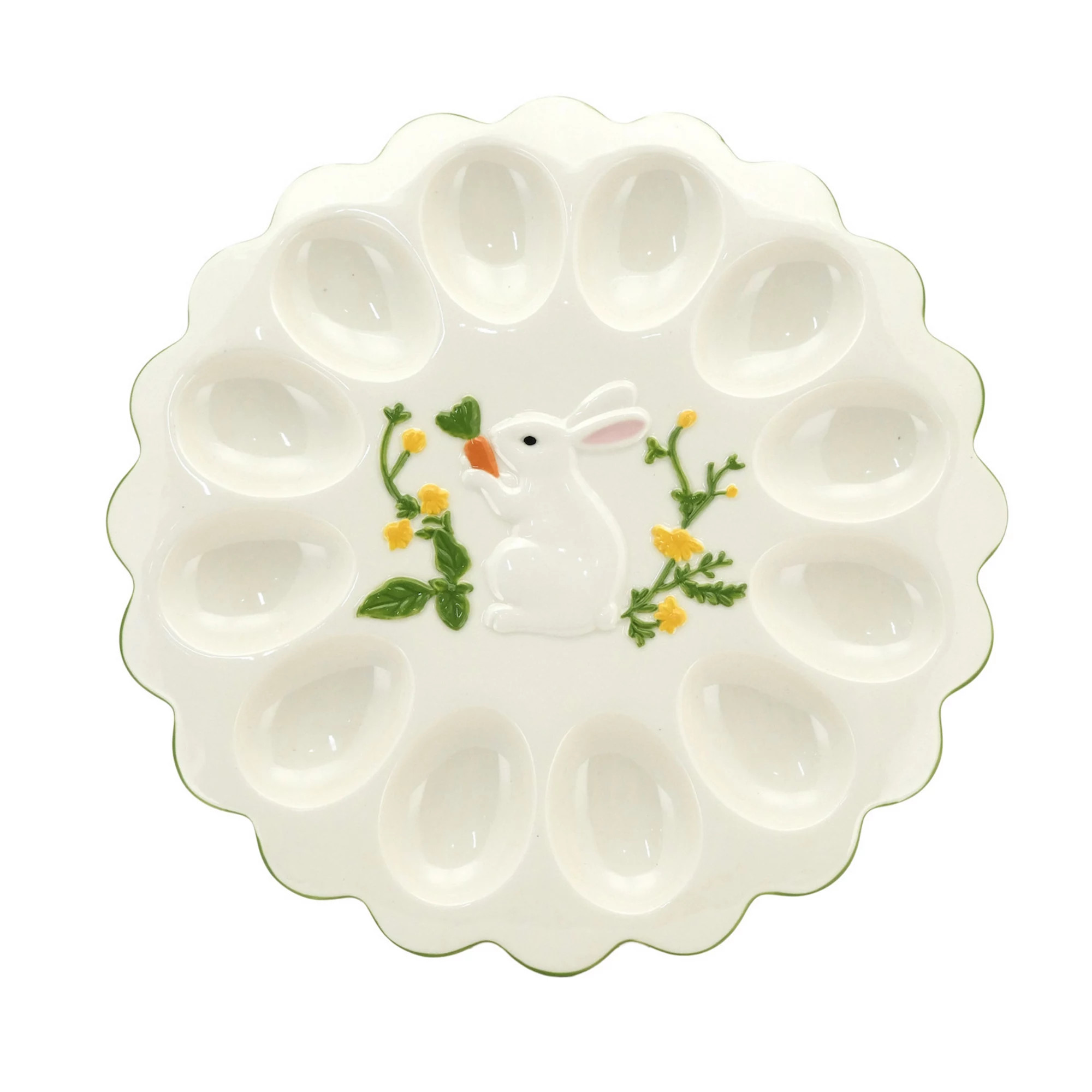 Celebrate Together™ Easter Bunny & Carrot Scallop Egg Plate | Kohl's