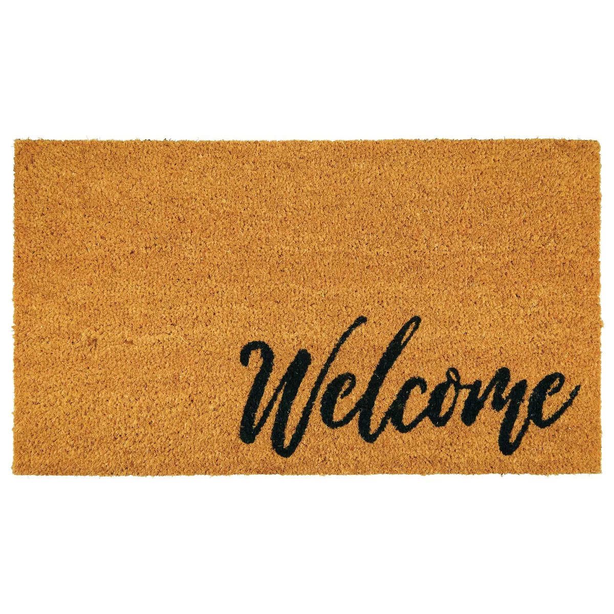 mDesign Welcome Entryway Doormat with Natural Fibers | Target