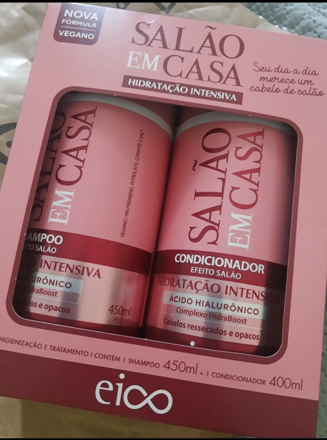 Kit Maravilhoso para seu cabelo. Kit Shampoo e condicionador Salão em Casa da Eico é  hidratante,deixa o cabelo macio, saltinho e com brilho divino.Fora o cheiro maravilhoso que deixa os fios.Ameii e recomendo.

#LTKbrasil #LTKbeauty