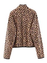 'Bristol' Leopard Print Half-Zip Fleece Pullover | Goodnight Macaroon