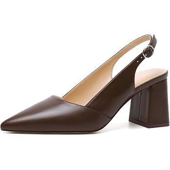 Mostrin Kitten Heels for Women Slingback Pointed Closed Toe Heels Women's Pumps Shoes for Wedding... | Amazon (US)