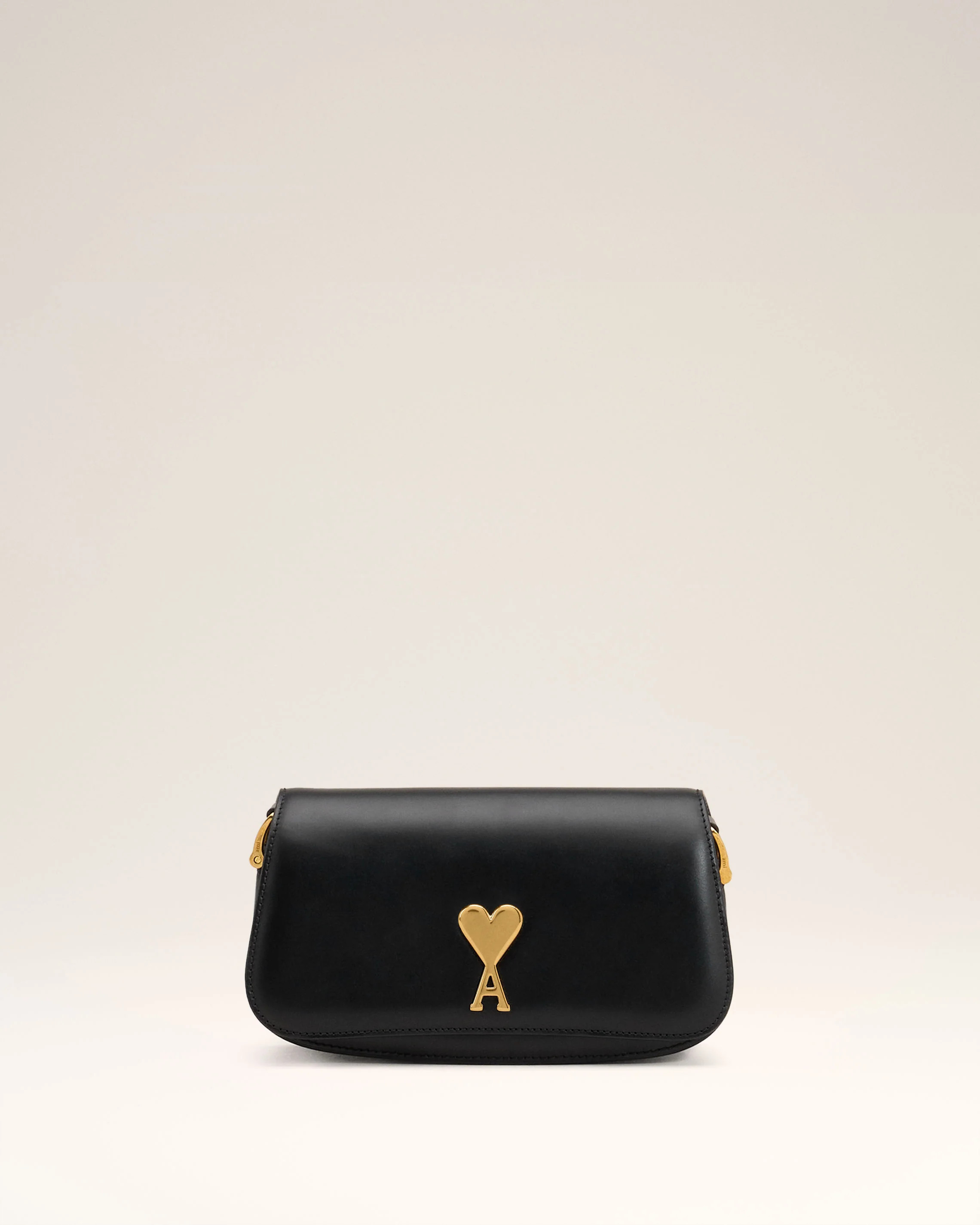 Black Leather Shoulder Bag Paris Paris | AMI PARIS | AMI Paris FR