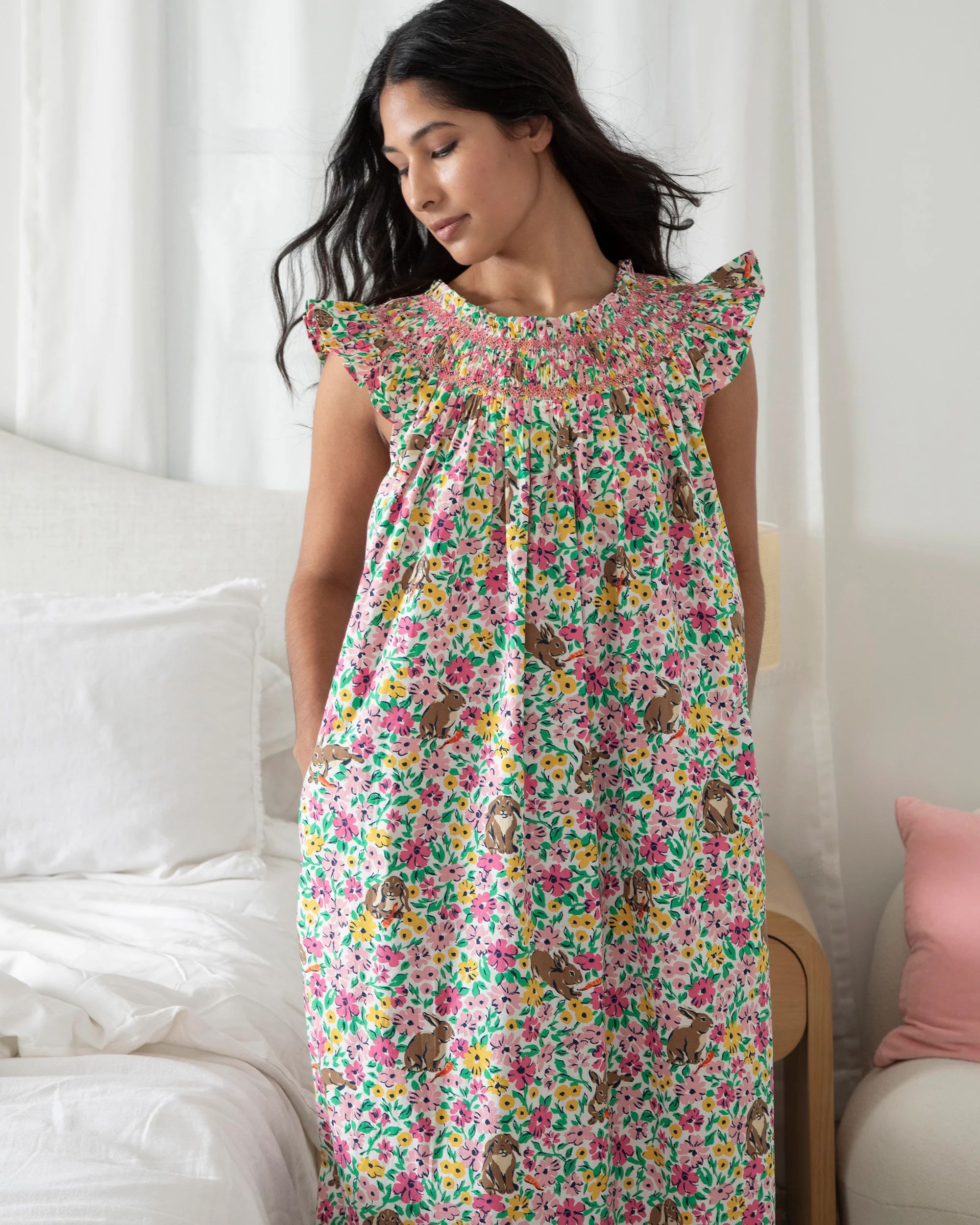 Bunny Trail - Sweet Escape Nightgown - Spring Meadow | Printfresh