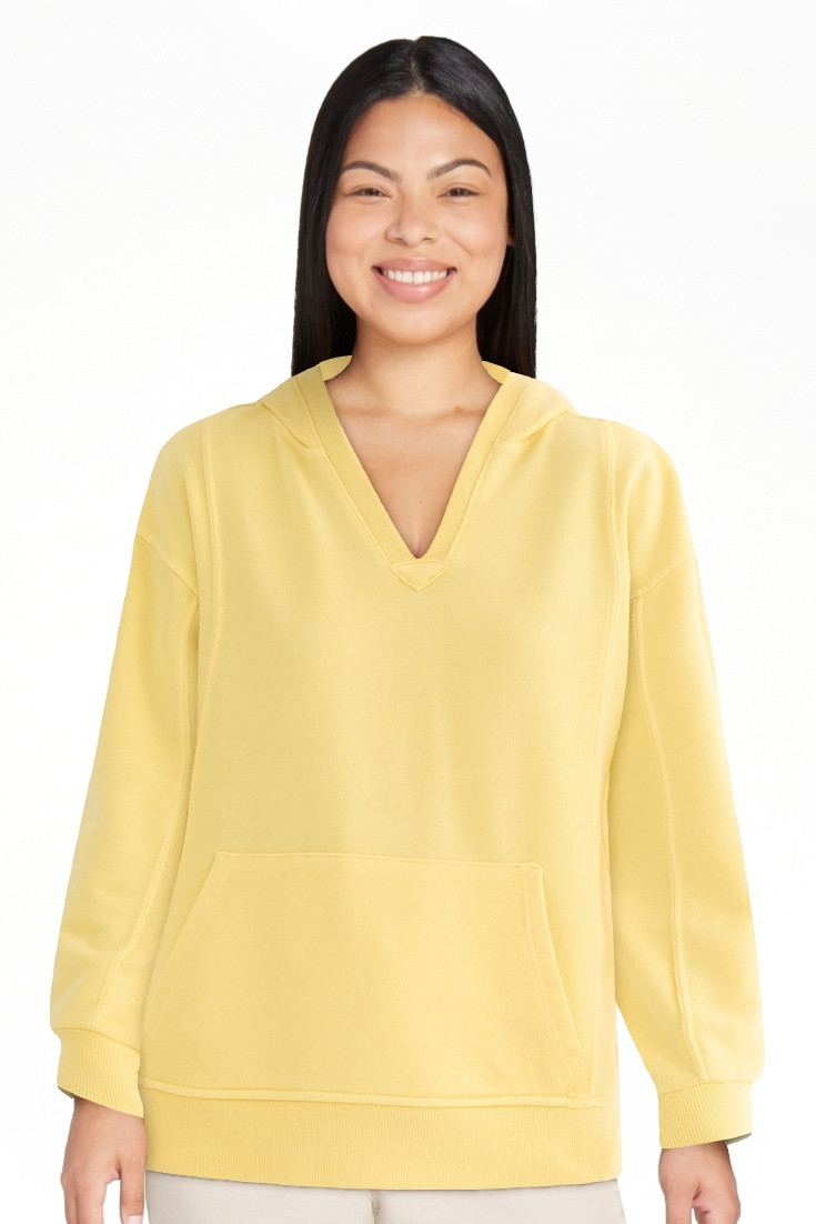 Time and Tru Women's Split Neck Hoodie, Sizes XS-XXXL | Walmart (US)