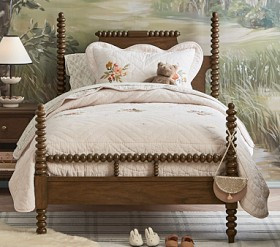 Chris Loves Julia Turned Wood Bed | Pottery Barn Kids