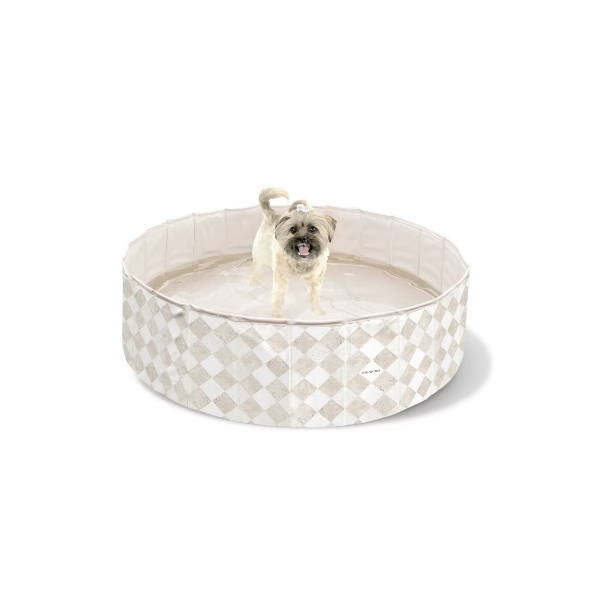 MINNIDIP 48'' x 48'' x 12'' Exclusive Resort Collection Pup Dip Travertine Tiles Dog Pool 35 gal ... | Target